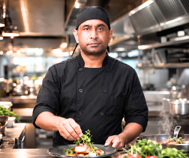 Chef Prem Bahadur Nepali and the New Himalaia team