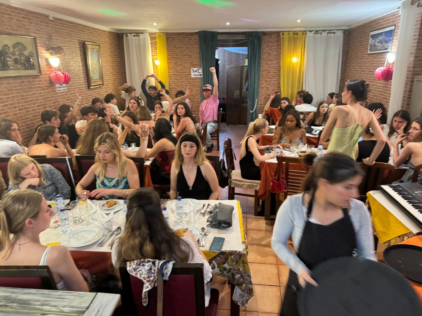 Guests gathering for a celebration