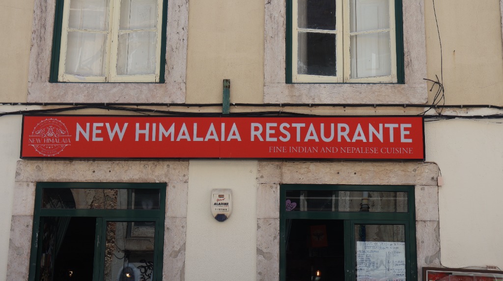 New Himalaia storefront entrance sign